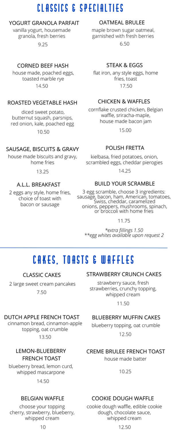 At Long Last menu page 1