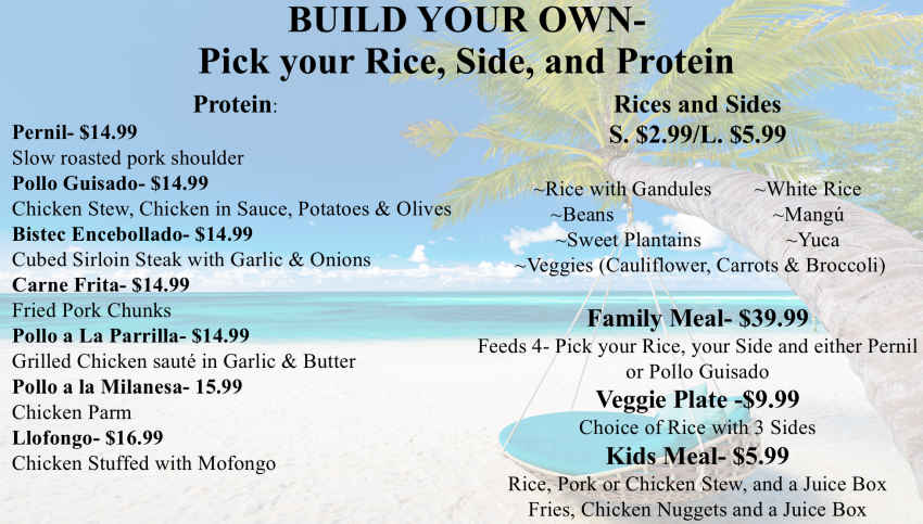 La Bamba Cuisine menu page 1