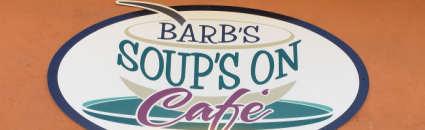 Barb's Soup's On Cafe menu page 1
