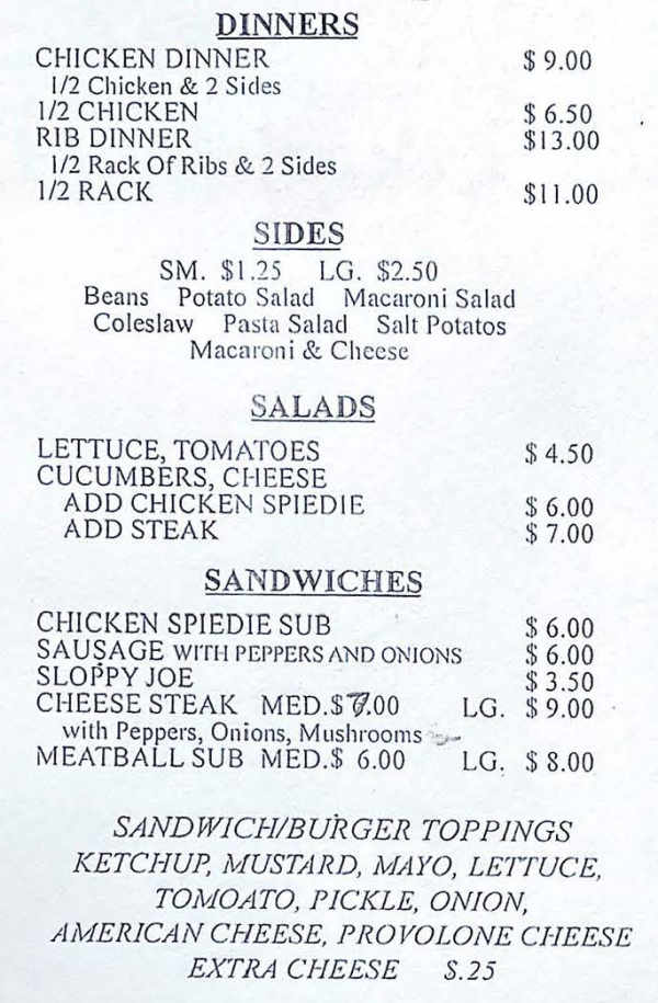 Master K's BBQ menu page 1