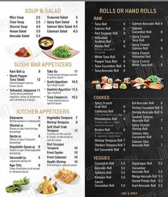 C.L. Luffy Japanese menu page 1