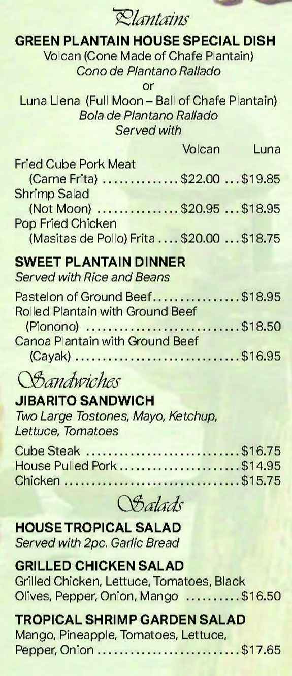 El Morro menu page 1
