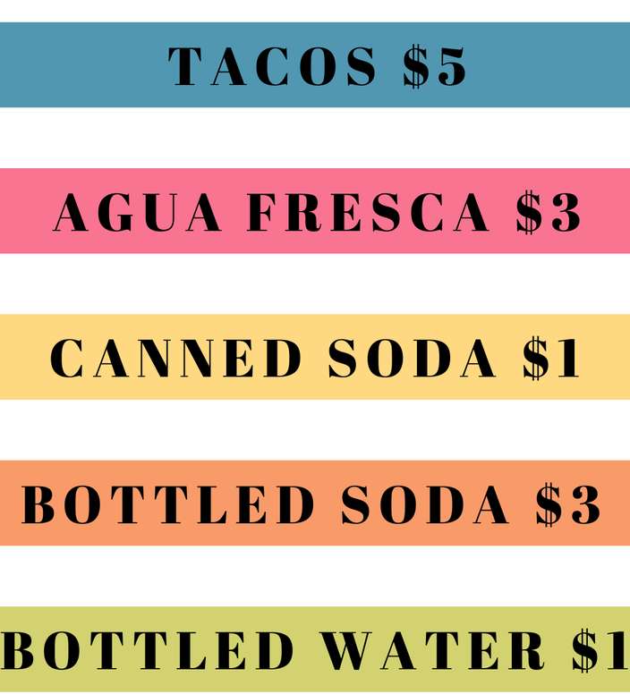 Magic Flavor Taco menu page 1