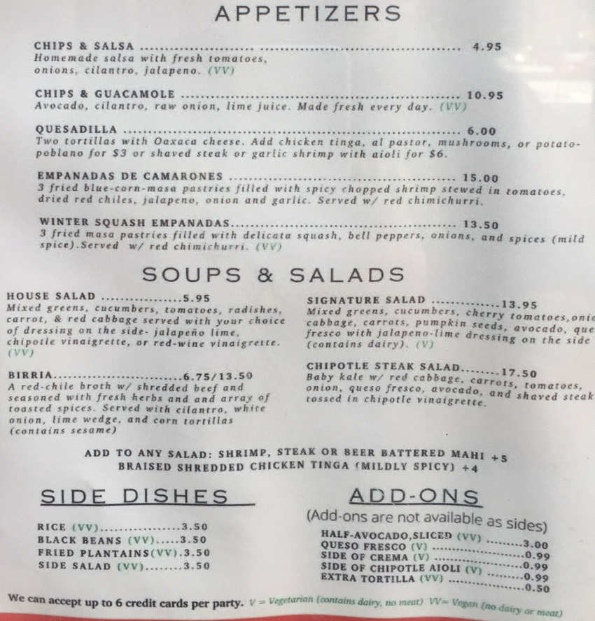 Bickering Twins menu page 1