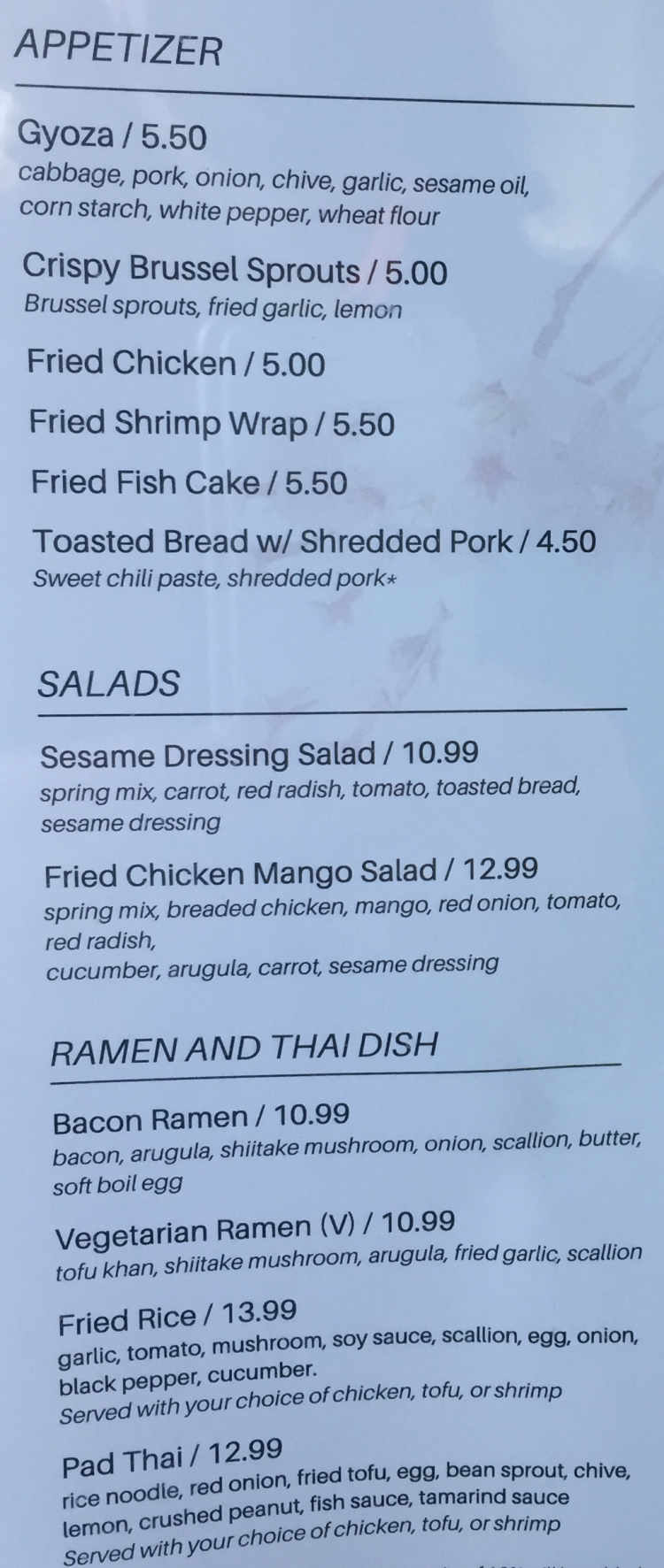 Ha Ka Cha menu page 1