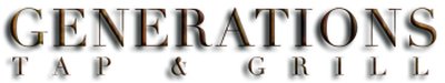 Generations Tap & Grill menu page 1