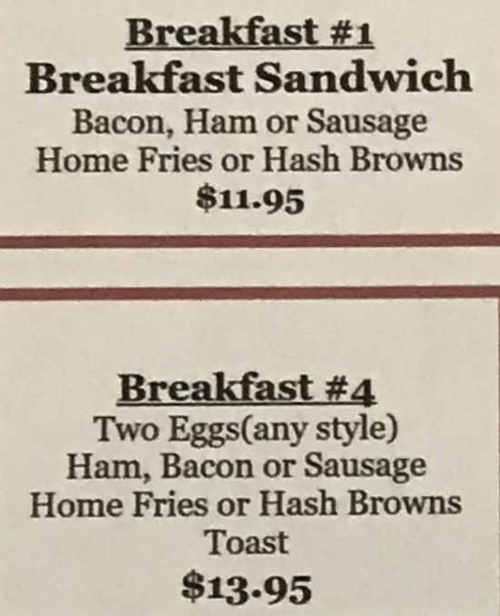 Gagster's menu page 1