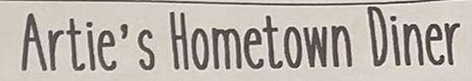Artie's Hometown Diner menu page 1