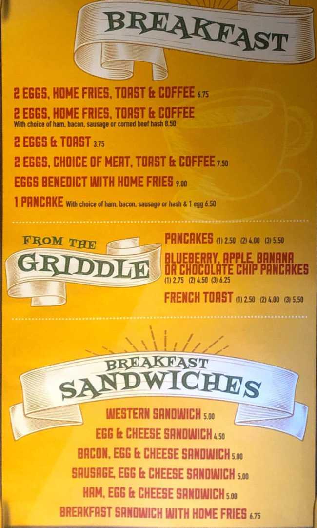 Compton's Restaurant menu page 1