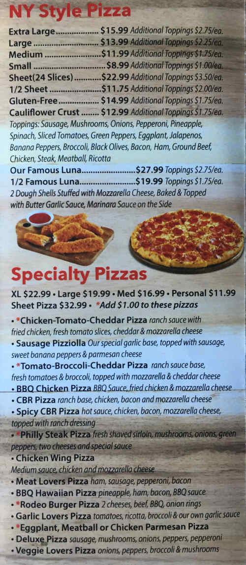 Papas Express menu page 1