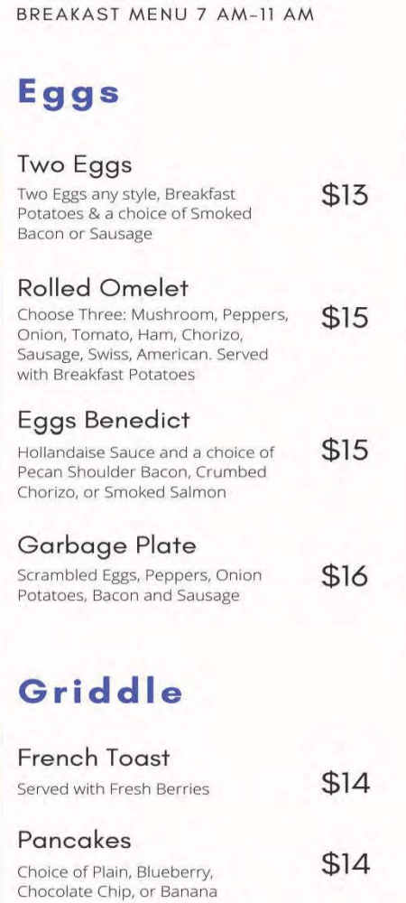 Salt Restaurant & Bar menu page 1