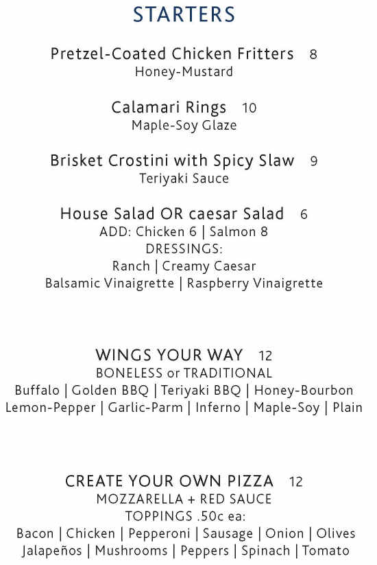 Salt City Eatery menu page 1