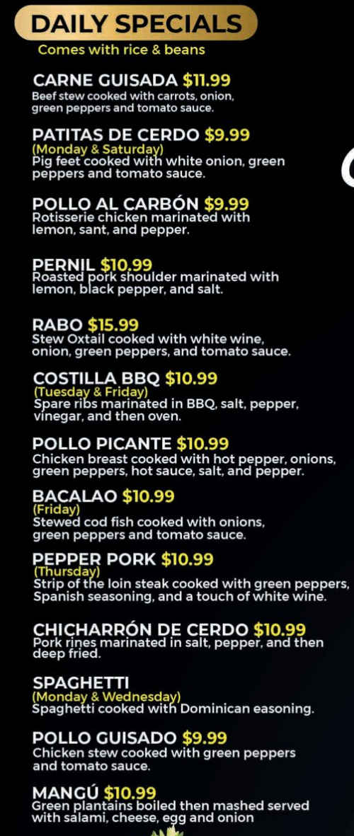 El Barajo menu page 1