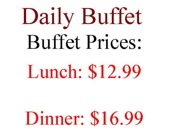 Daily Buffet menu page 1