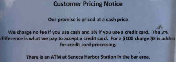 Seneca Harbor Station menu page 1