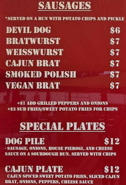 Devil's Kettle Brewing menu page 1