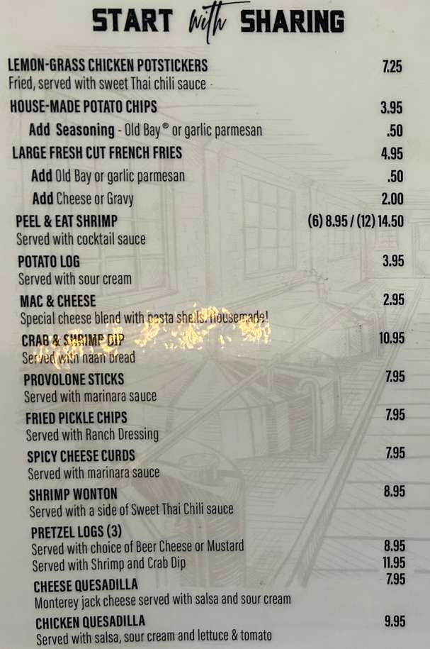 The Forge Pub & Eatery menu page 1