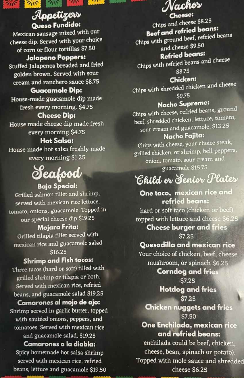 Playa Cancun menu page 1