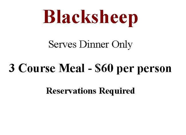 Blacksheep menu page 1