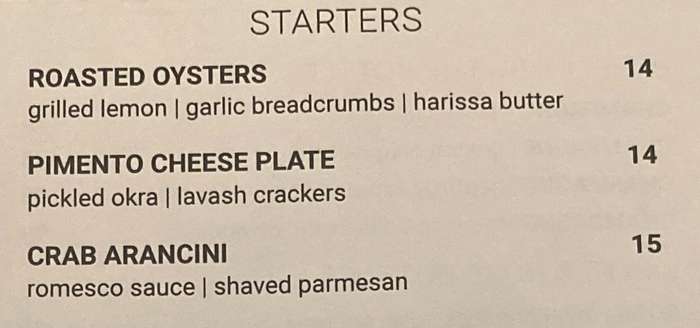 Breakwater Restaurant & Bar menu page 1