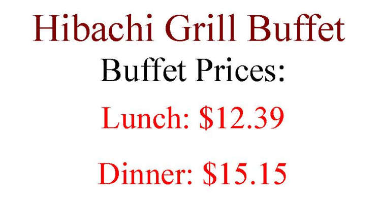 Hibachi Grill Buffet menu page 1