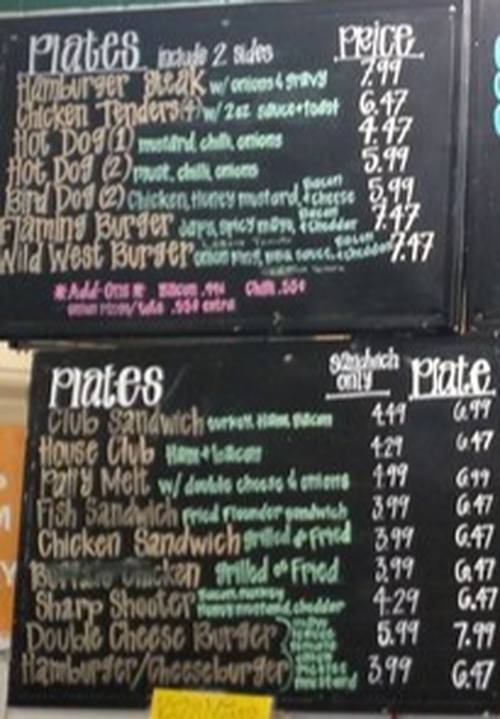 Mac Smith's Grill menu page 1