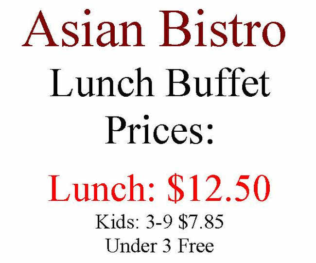 Asian Bistro menu page 1
