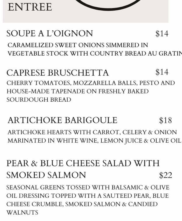 Vermillion 45 menu page 1