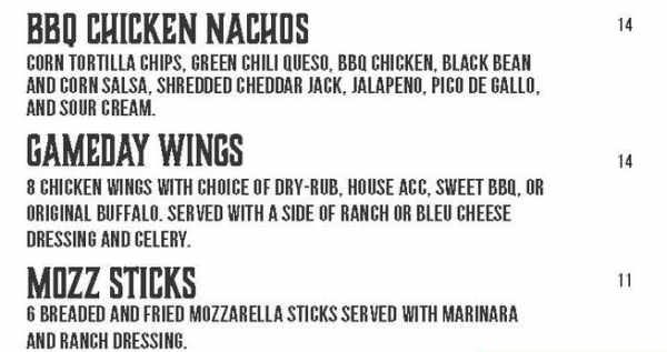 Boylan Heights menu page 1