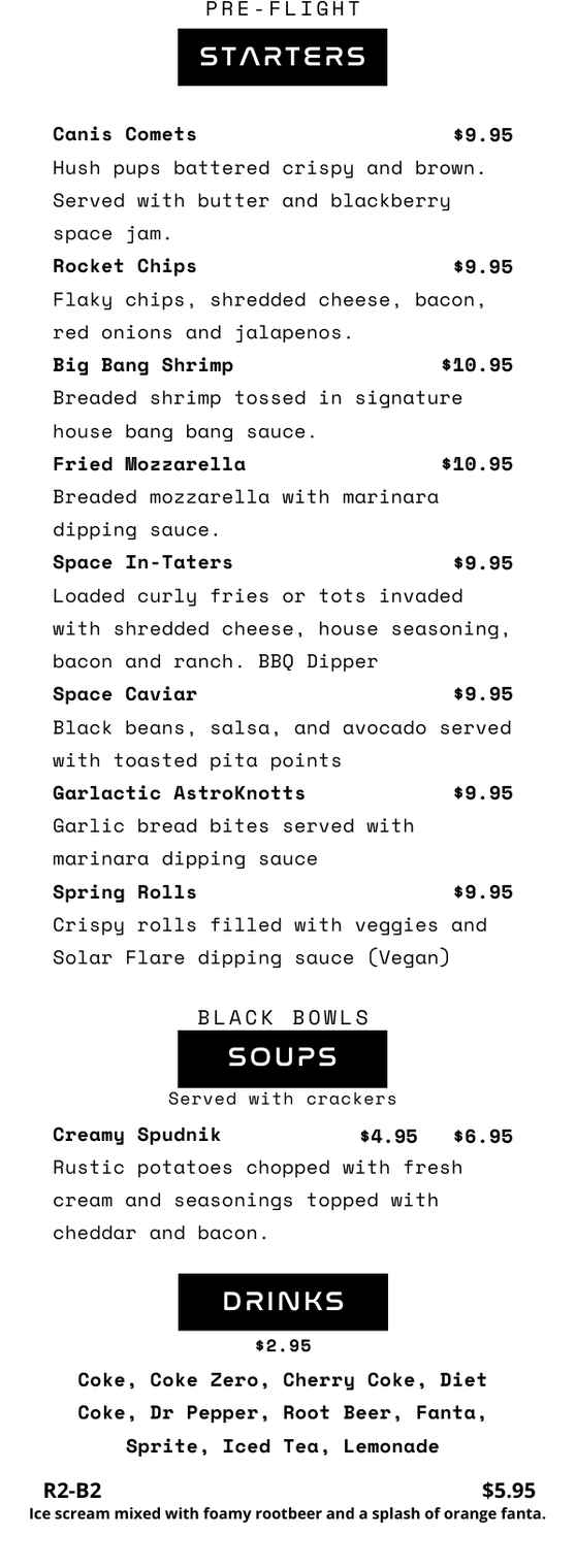 Lost In Taste menu page 1
