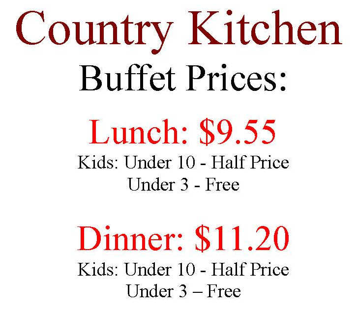 Country Kitchen menu page 1