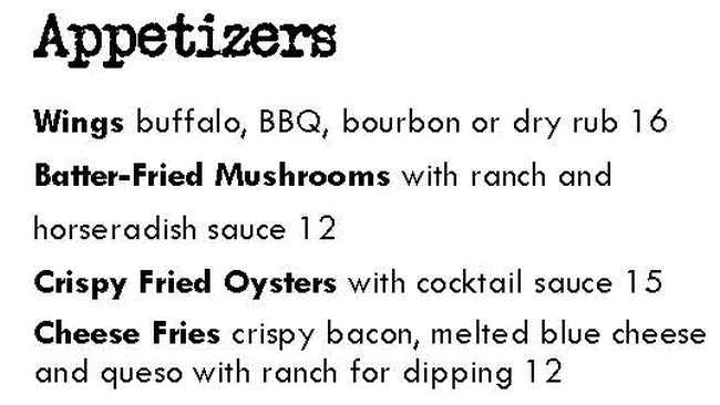 Depot Grille menu page 1