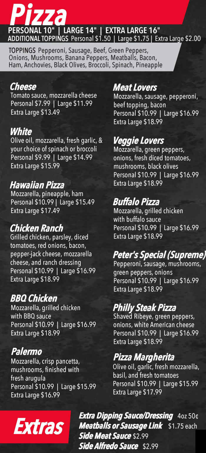 Little Maria's menu page 1