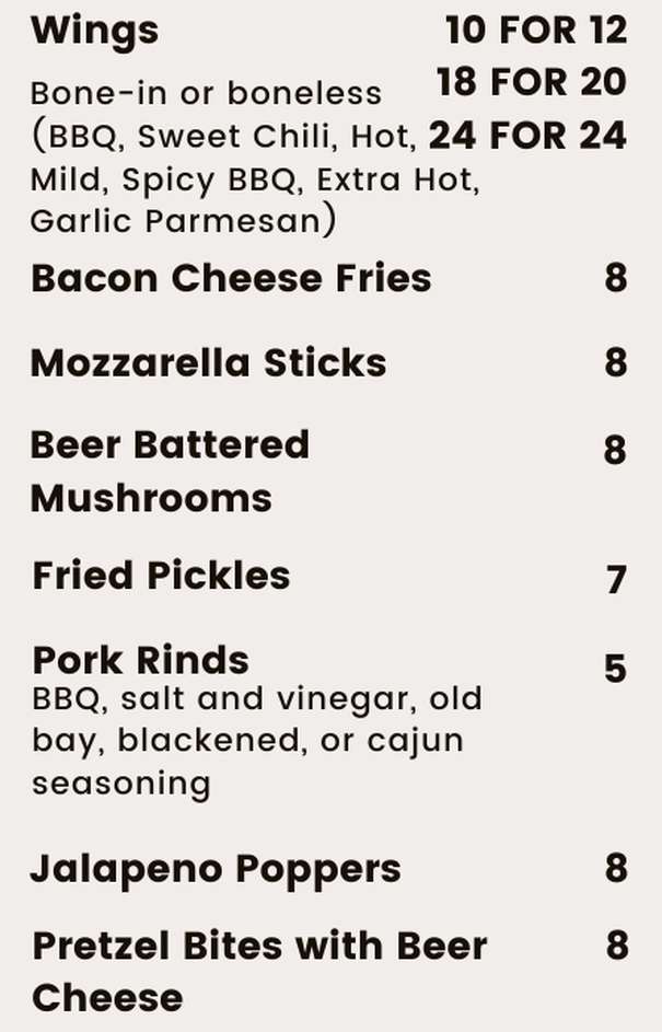 Rackem Smackem Ribs menu page 1