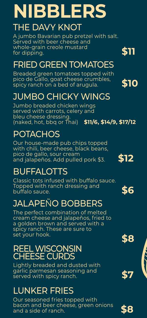 The River menu page 1