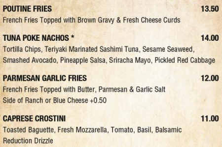 Tipsy Beans Cafe menu page 1