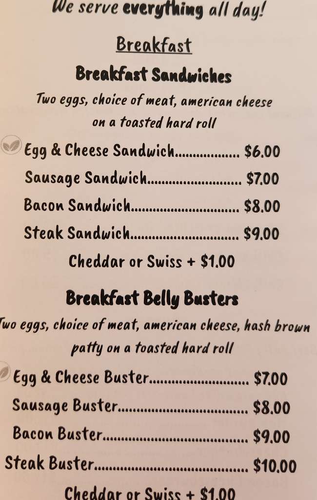 Biker Bob's Burgers & Dogs menu page 1