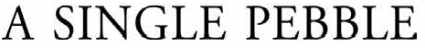 A Single Pebble logo