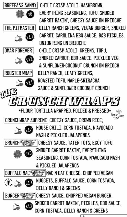 Pingala Cafe Chace Mill menu page 1