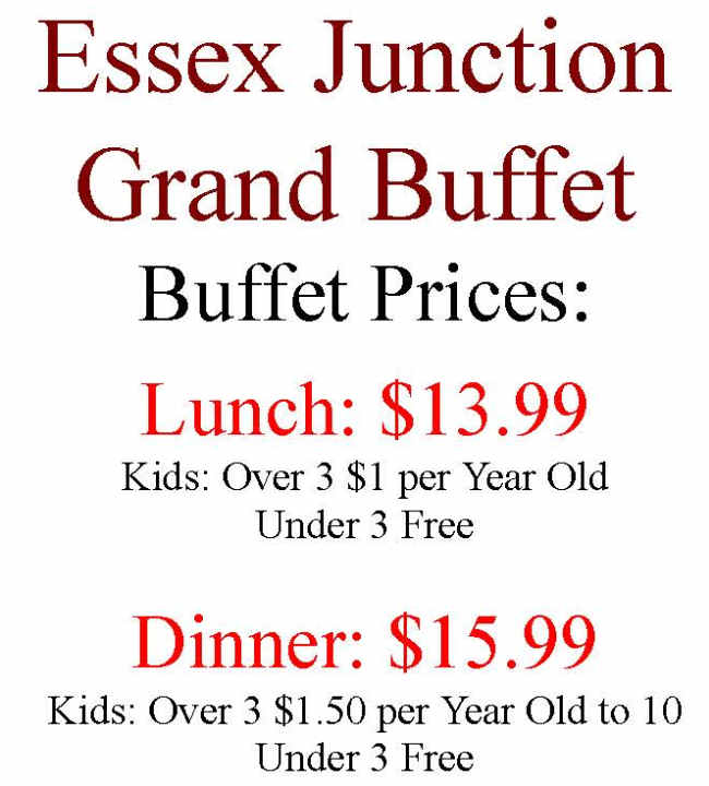 Grand Buffet menu page 1
