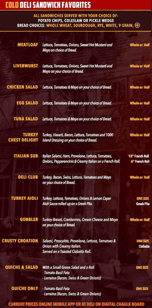 Gere-a-deli menu page 1