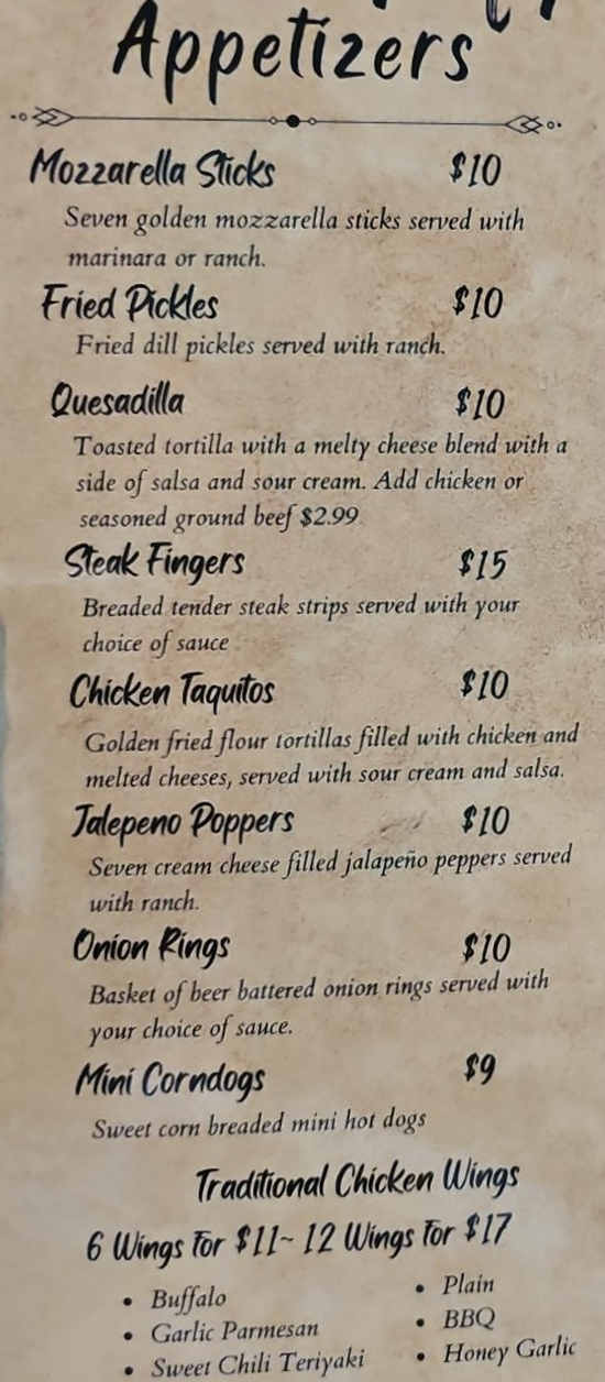 The Haymaker menu page 1