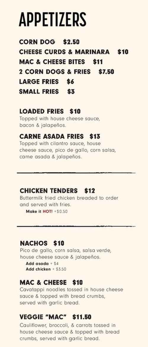 The Land menu page 1