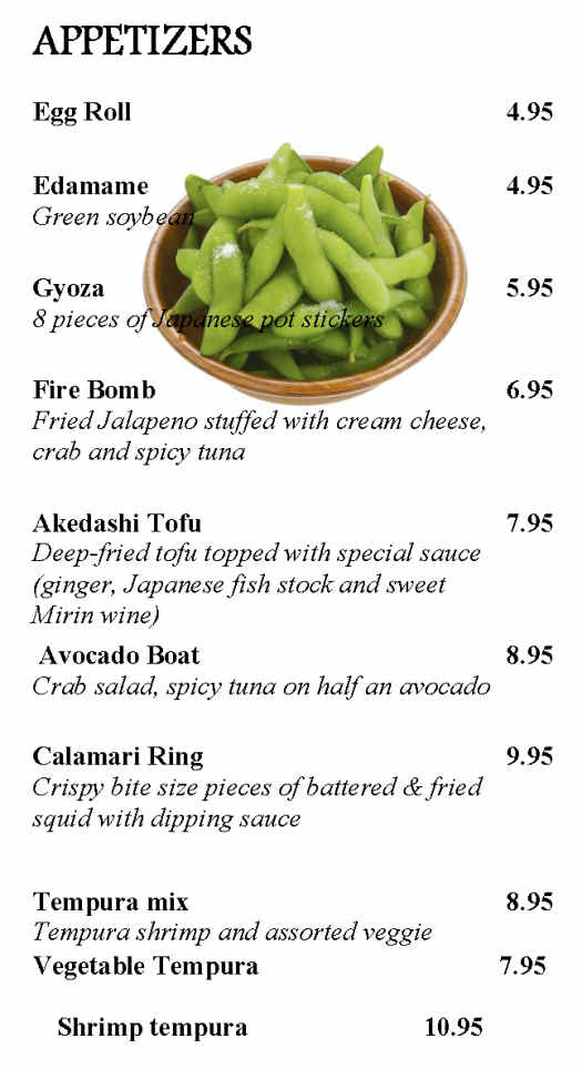 Tokyo Seoul menu page 1