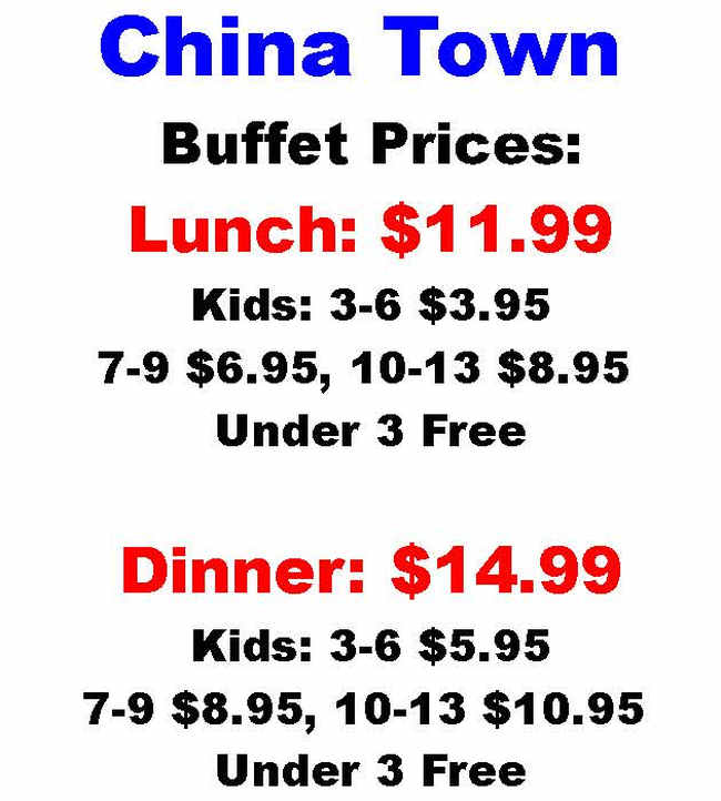 China Town menu page 1