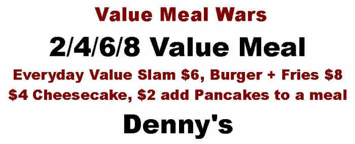 Denny's menu page 1