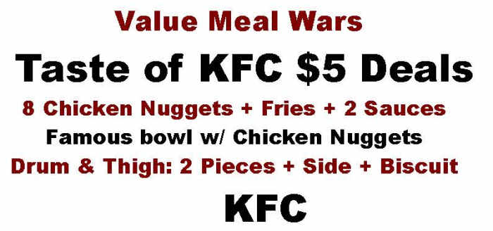 Page 2 of menu, KFC Malone, NY