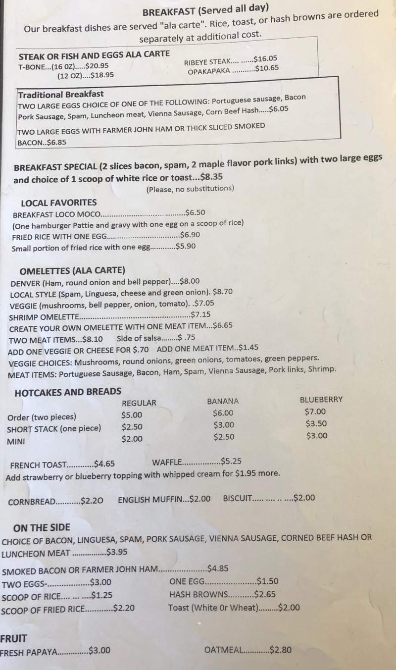 Tasty Crust menu page 1